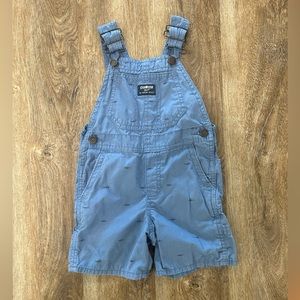 OshKosh B’gosh Dusty Blue With Sharks Overalls/Shortalls. Size 3T
